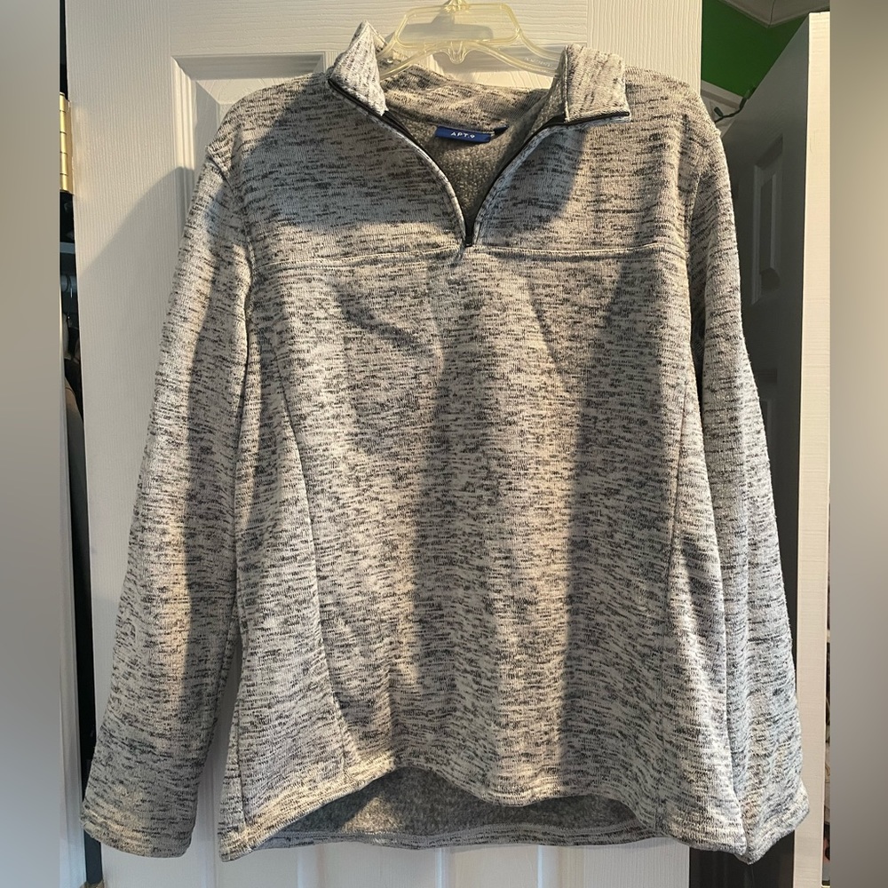 Gray quarter zip sweater size L
